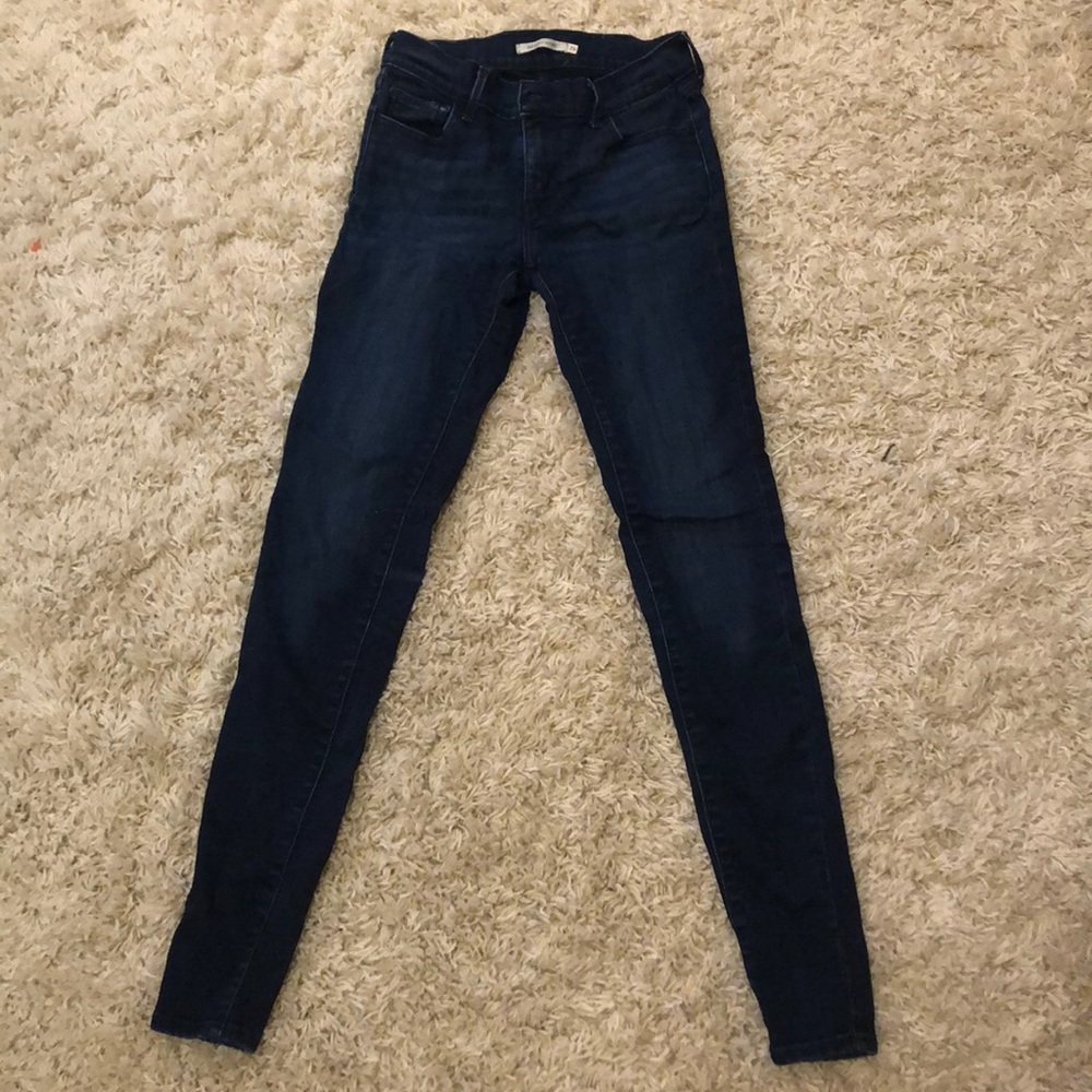 Levi’s 701 super skinny dark wash jeans